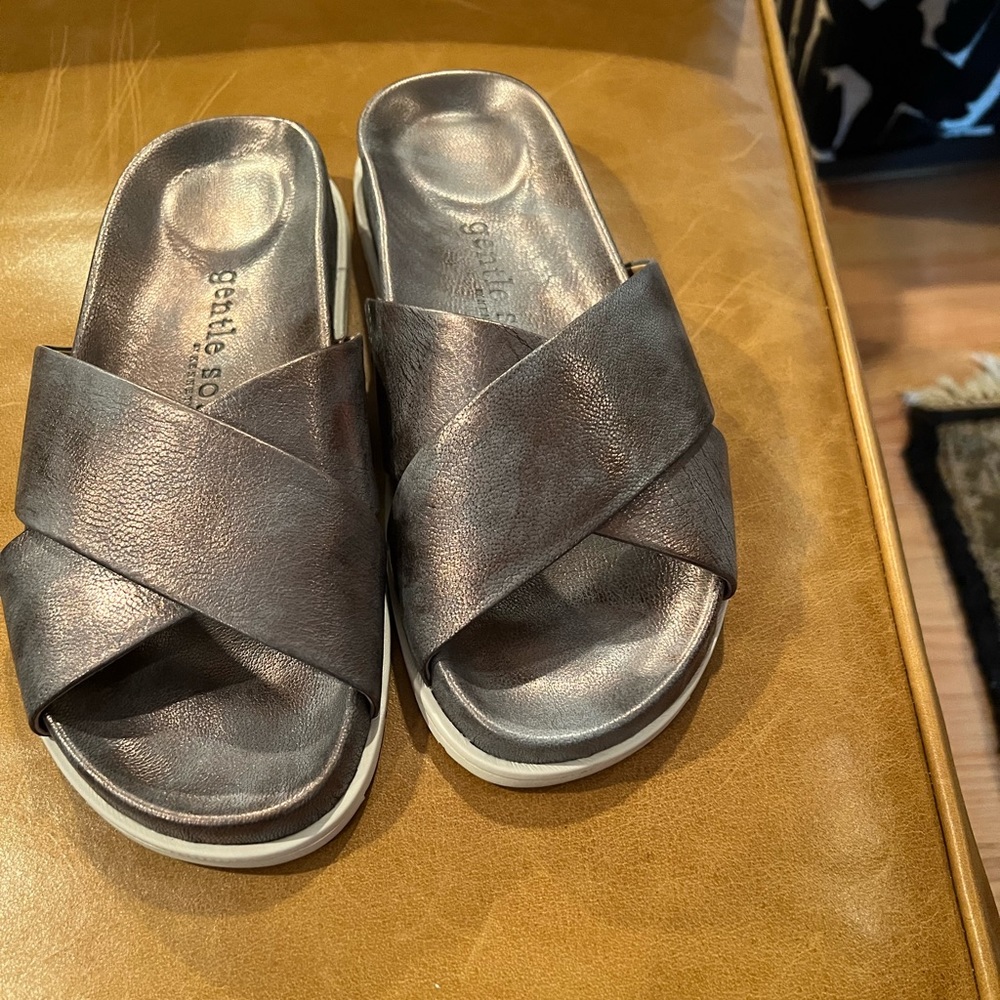 Sandals Pewter Elain Estano Size 6 Gentle Souls by Kenneth Cole